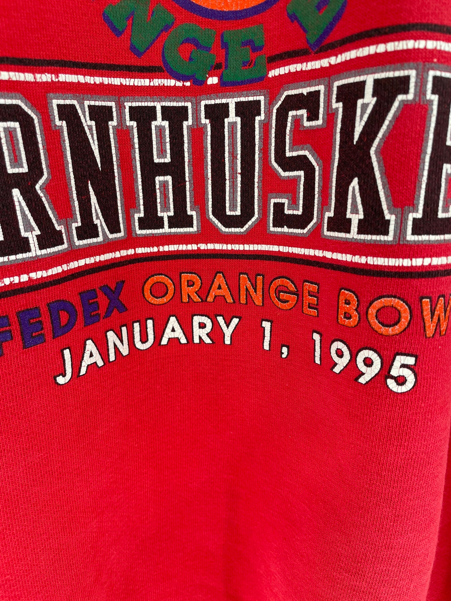 1995 GALT SAND Nebraska Cornhuskers Size L Vintage Sweat-shirt / K1445