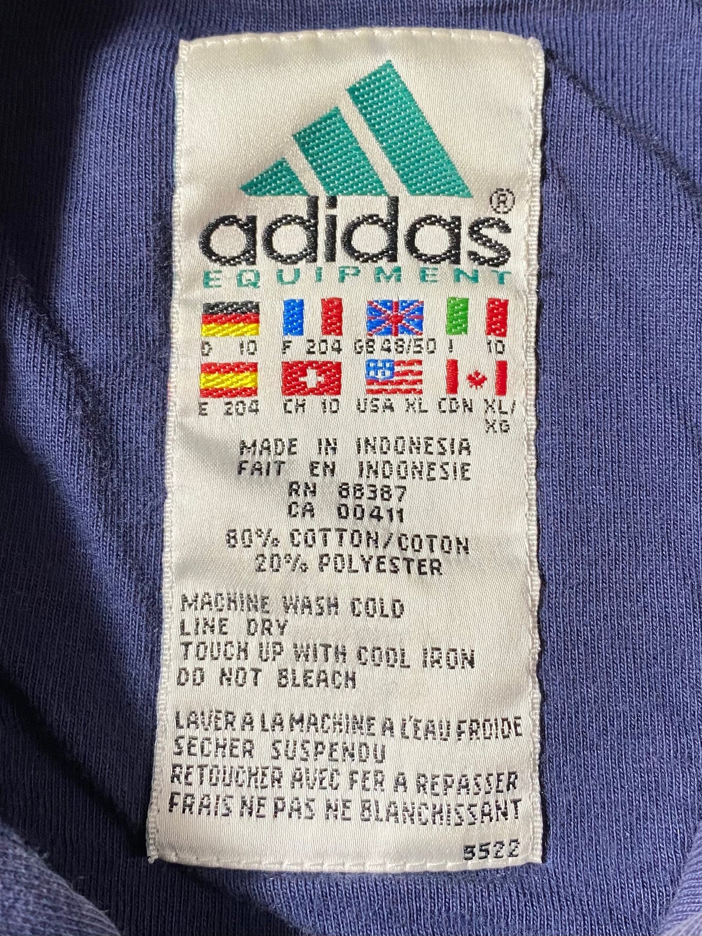 90's ADIDAS EQUIPMENT Size XL Vintage Hoodie Sweat-shirt / E170