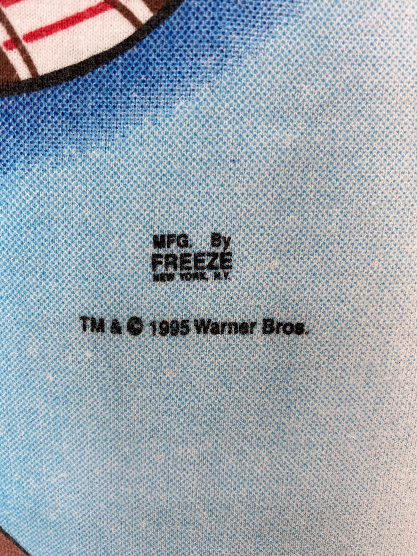 1995 LOONEY TUNES TAZ Made in USA Size M Vintage Long Sleeve T-Shirt / 8921