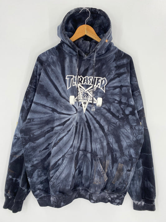 00’ THRASHER TIE DYE Size XL Vintage Hoodie Sweat-Shirt / 8023