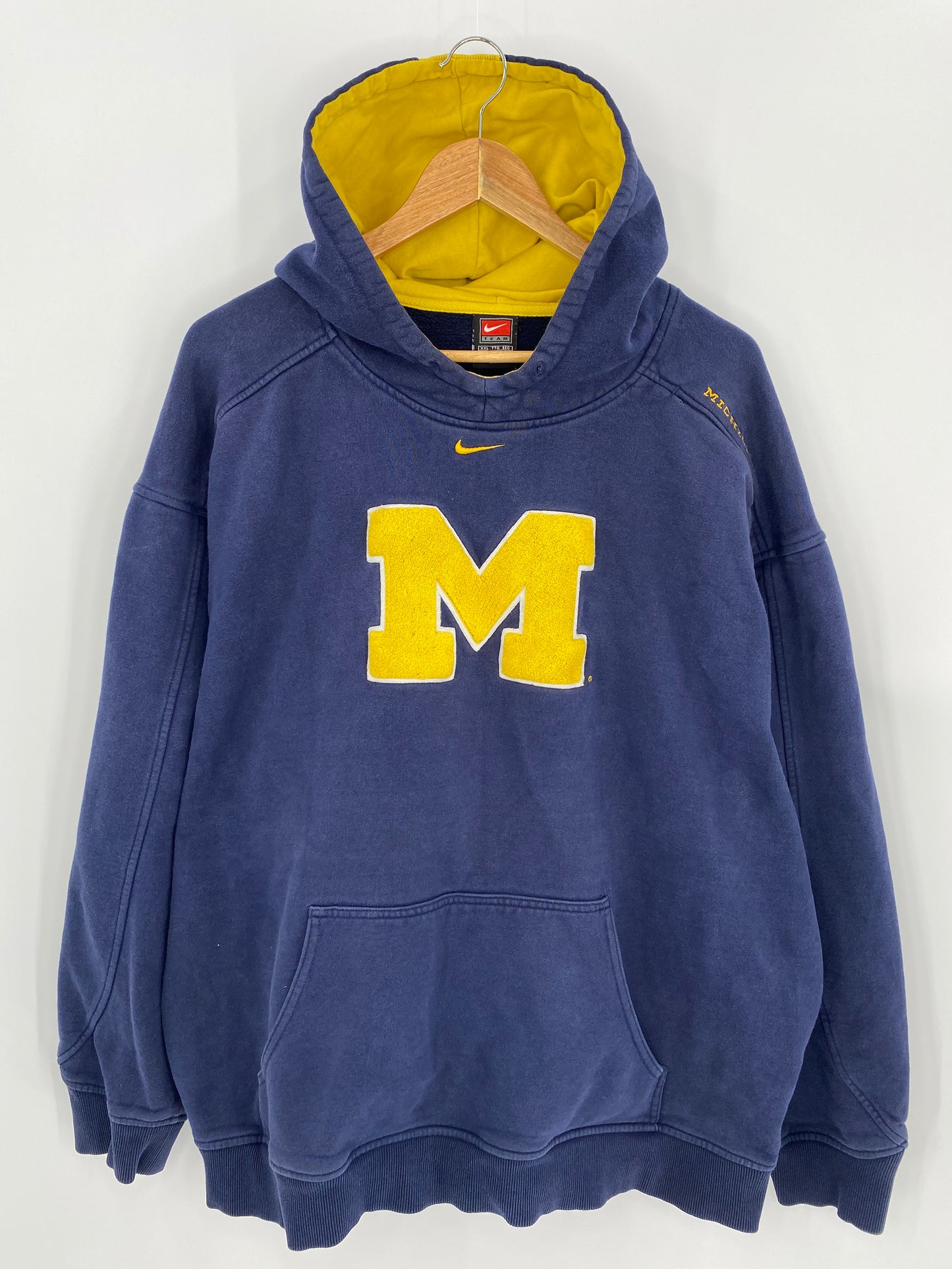 00’ NIKE MICHIGAN Size XXL Vintage Hoodie Sweat-shirt / 7191