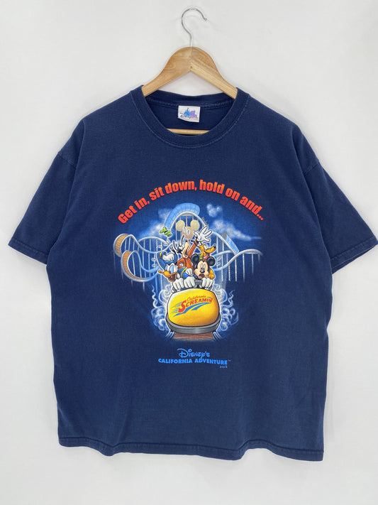 00’ Disney California Adventure SCREAMIN’ Size XL Vintage T-Shirt / K4856
