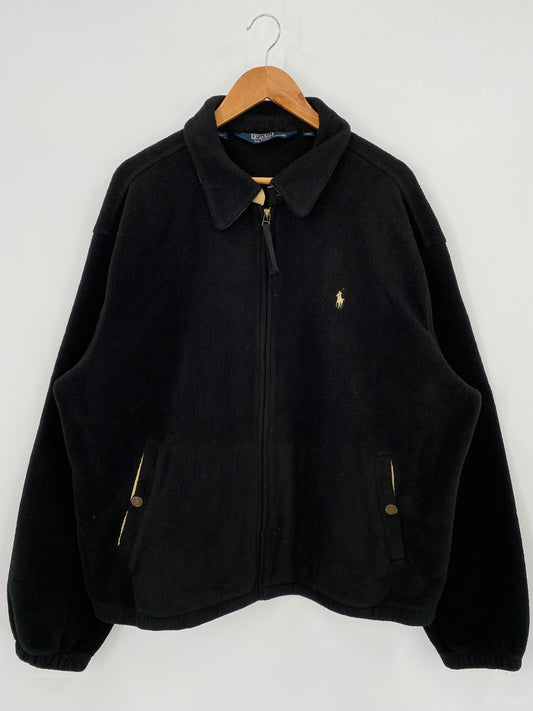 90’s POLO RALPH LAUREN Size XXL Vintage Fleece Zip-up Jacket / K3545