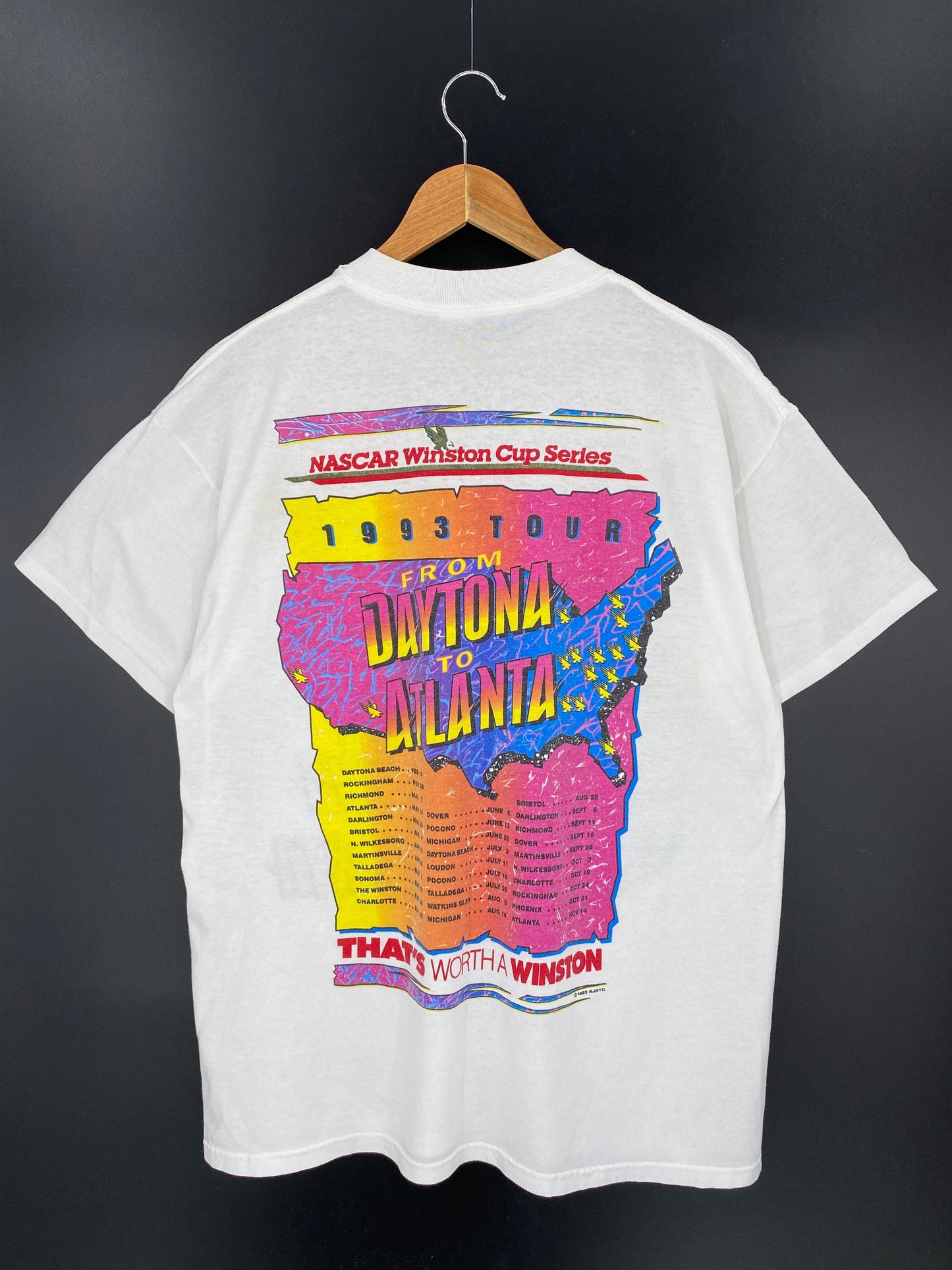 1993 NASCAR WINSTON CUP Made in USA Size XL Vintage T-shirt / A9266