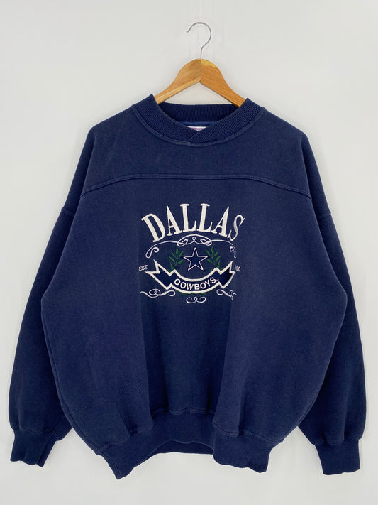 00’ DALLAS COWBOYS Size XL Vintage NFL Sweat-shirt / 8643