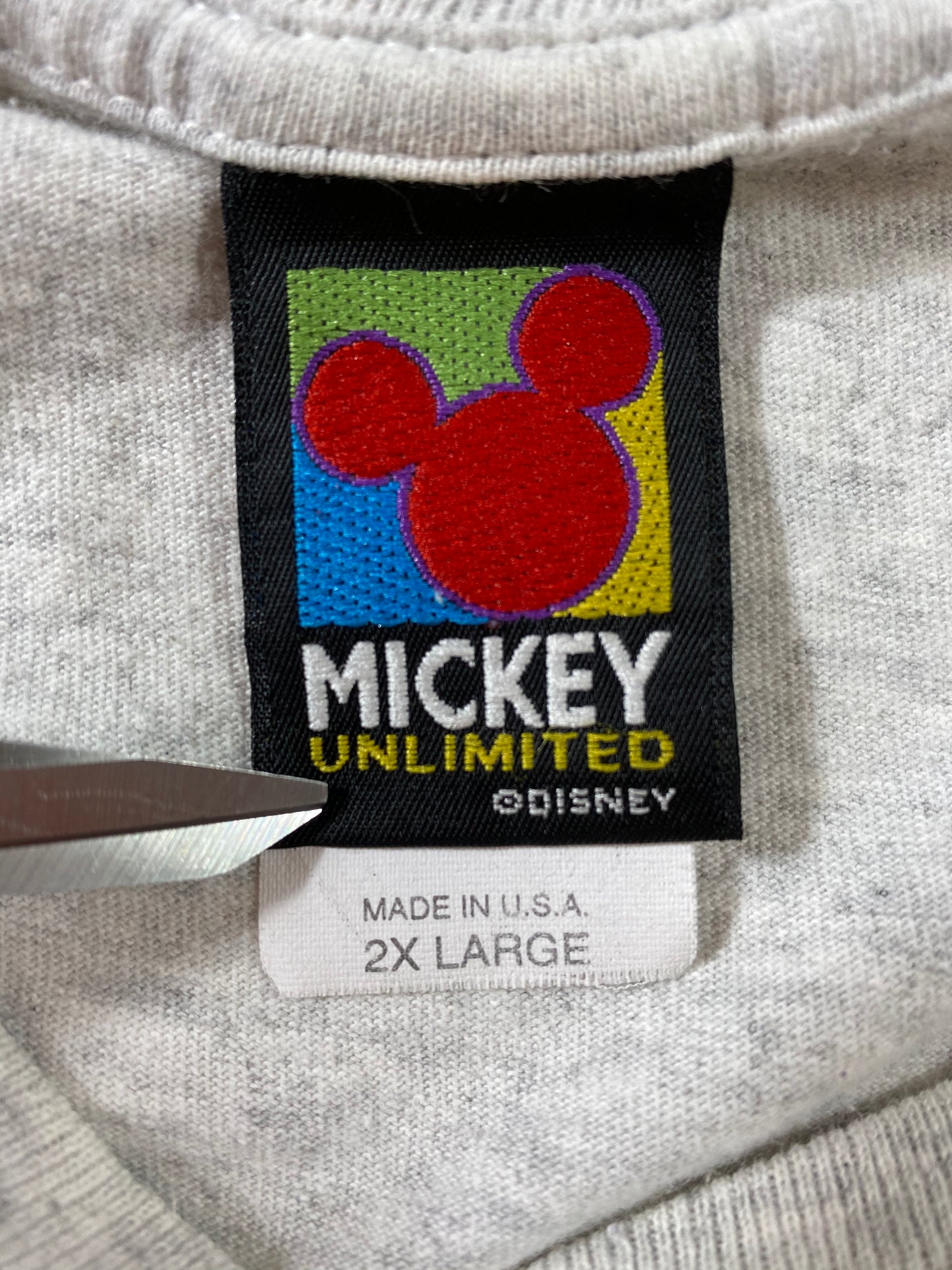 90’s Disney Mickey Made in USA Size XXL Vintage T-Shirt / 6419