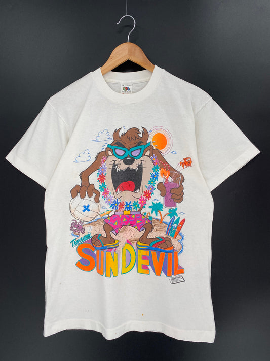 1988 LOONEY TUNES TAZ Made in USA Size M Vintage T-shirt / K7065