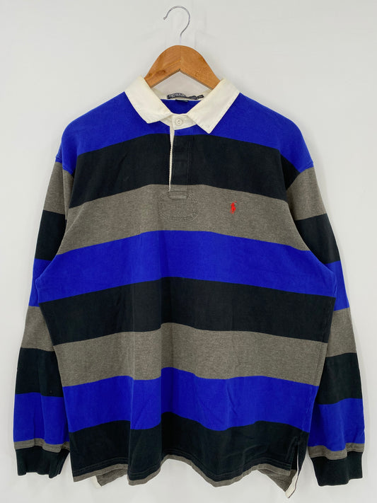 90’s POLO RALPH LAUREN Size XL Vintage Rugby-Shirt / K3539