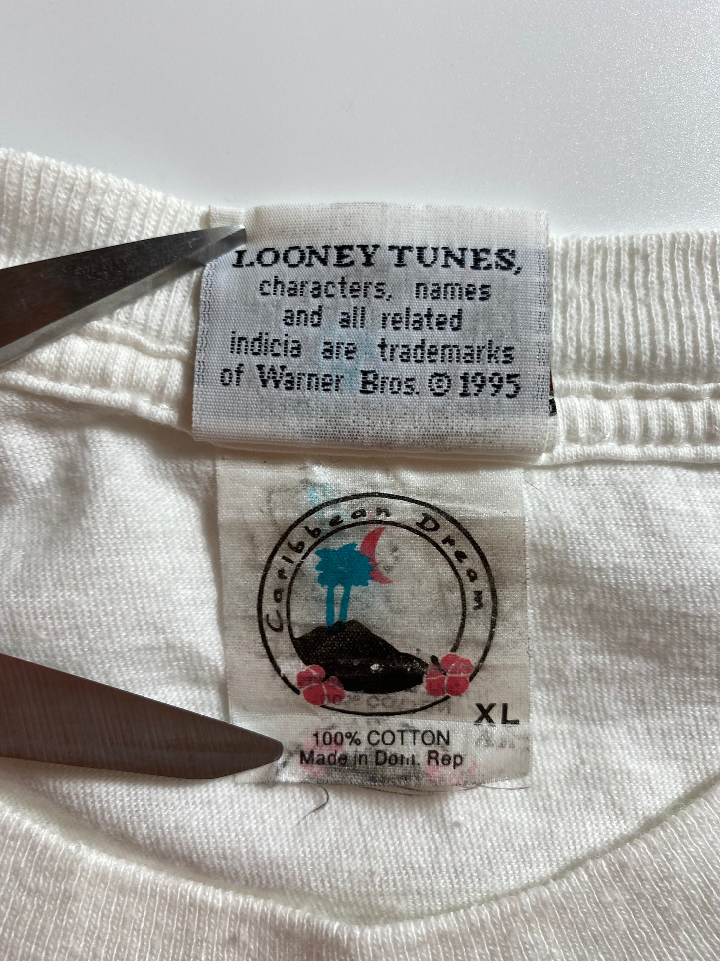 1995 LOONEY TUNES TAZ Halloween Made in USA Size XL Vintage T-Shirt / 8852