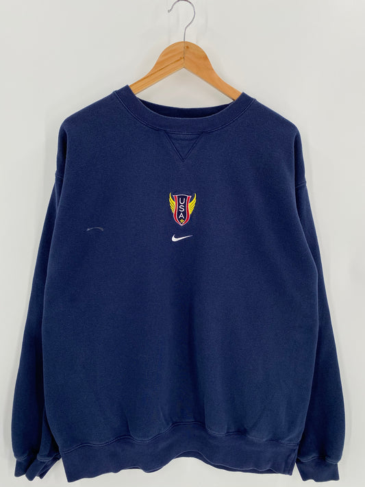 90’s NIKE USA TRUCK&FEILD Size XL Vintage Sweat-shirt / 6613