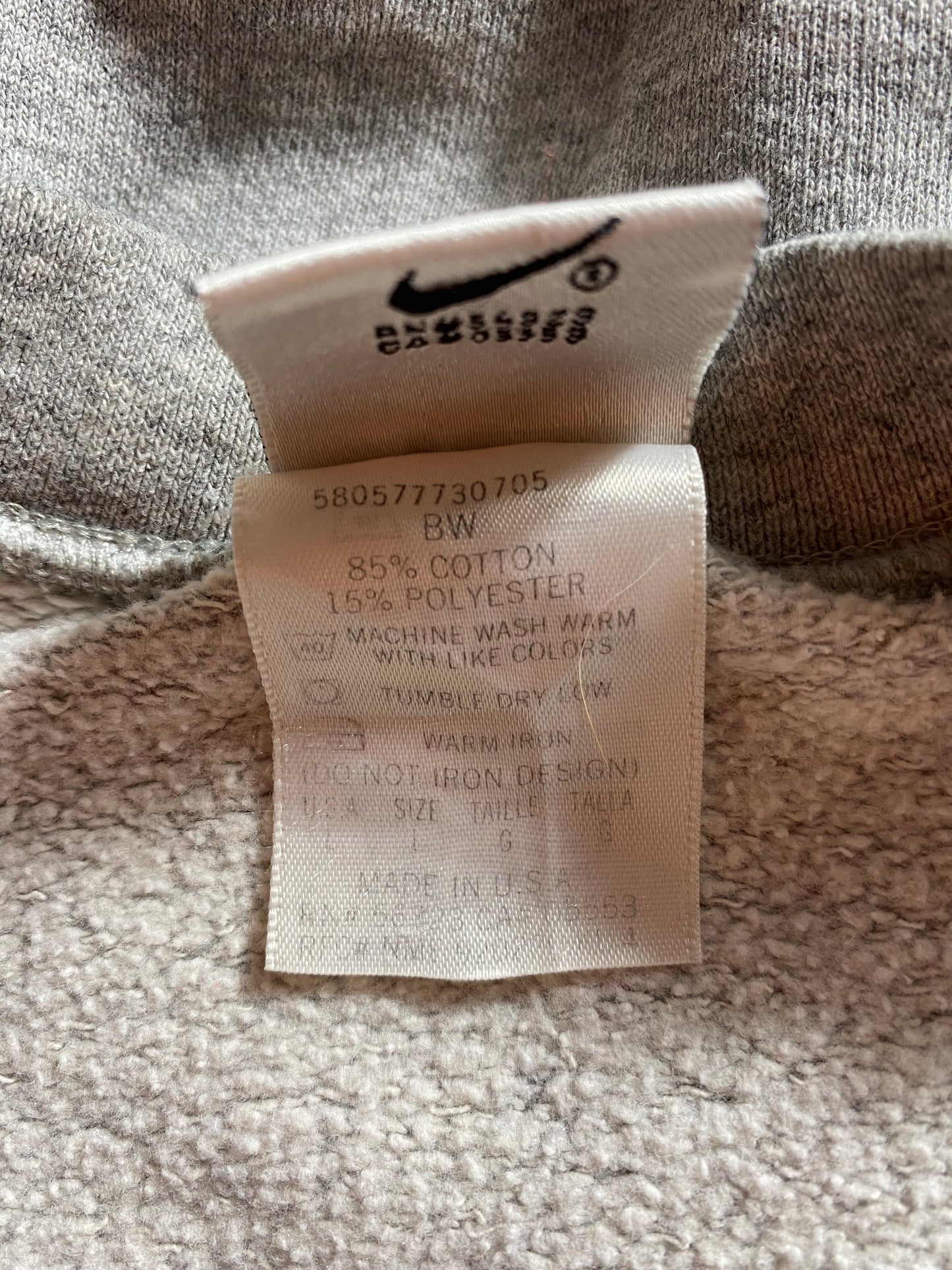90's NIKE KANSAS STATE Made in USA Size L Vintage College Sweat-shirt / k1986