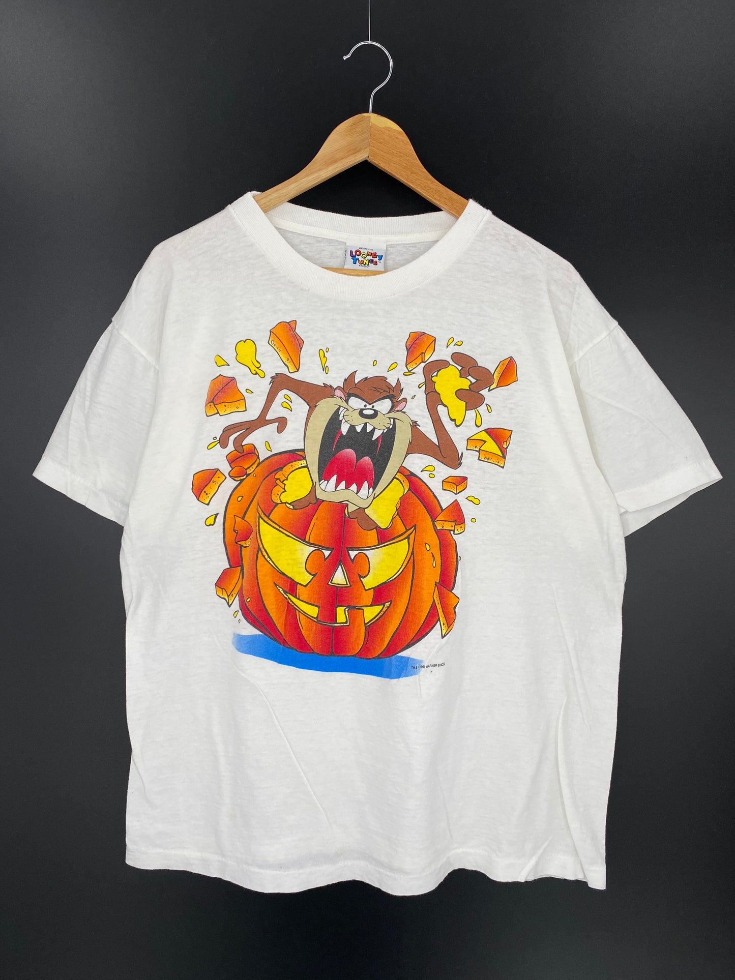 1995 LOONEY TUNES TAZ Halloween Made in USA Size XL Vintage T-Shirt / 8852