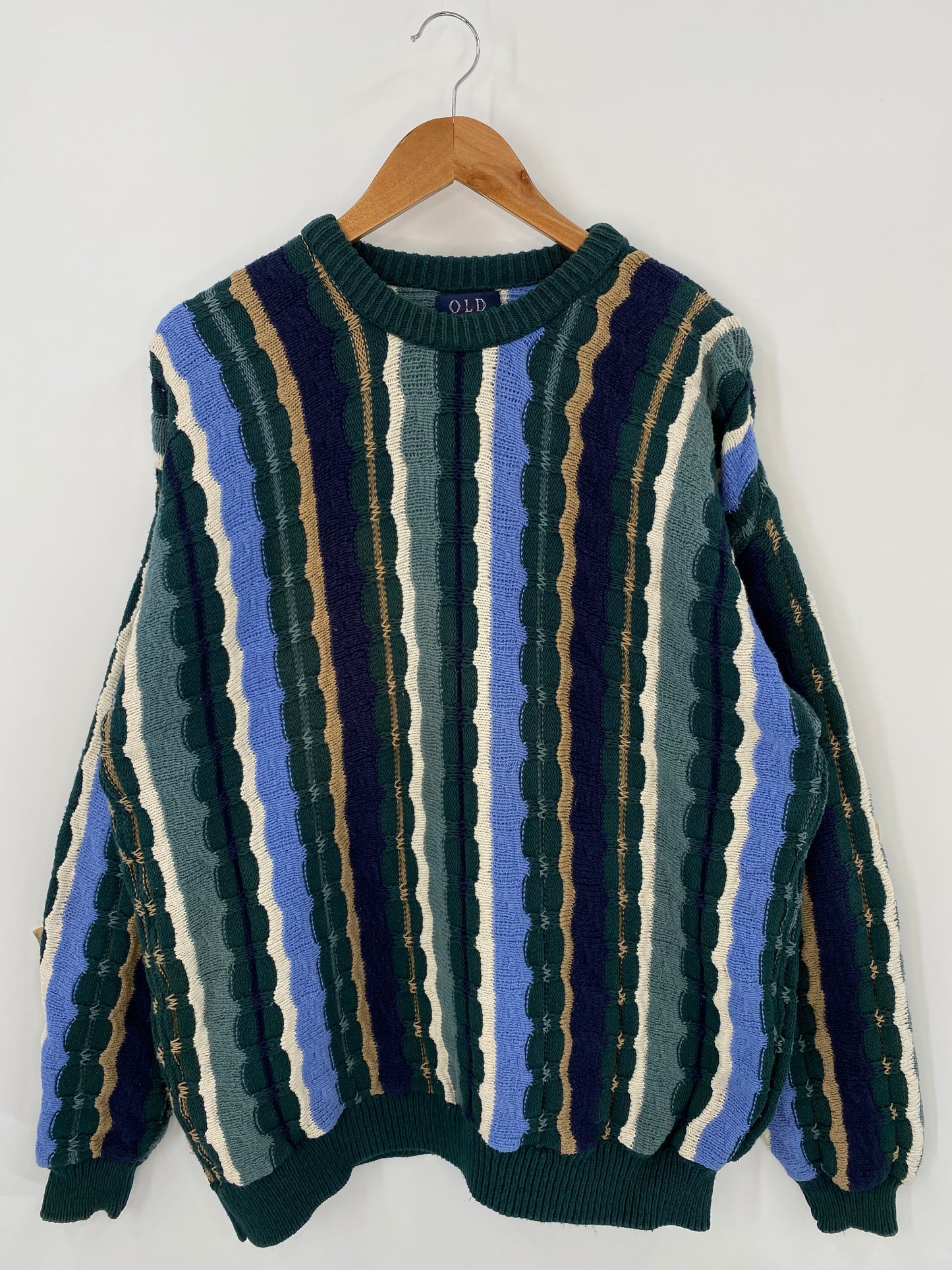 Vintage 3D COOGI- Style Made in USA Size XL Knit Sweater / K3870