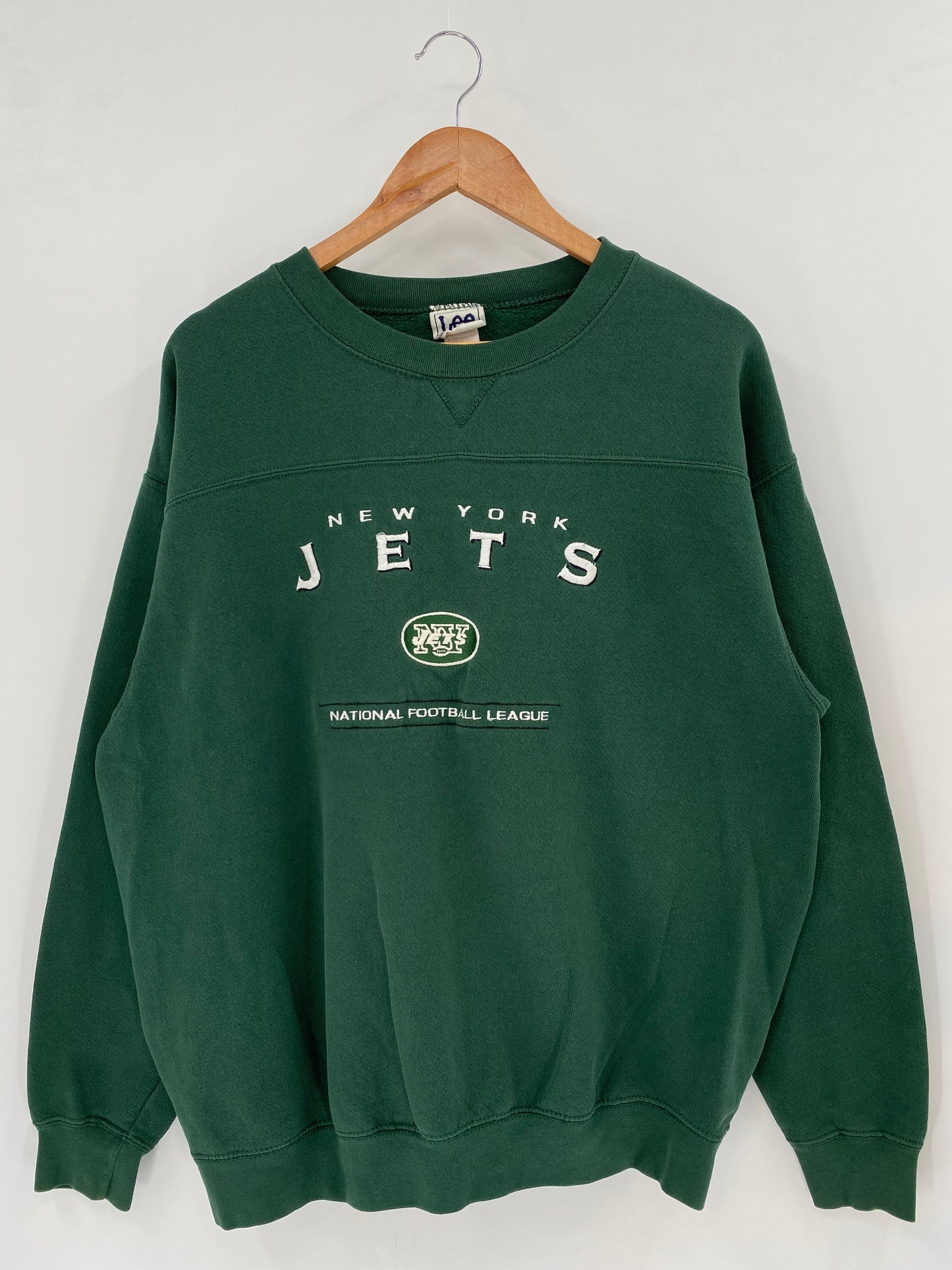 VINTAGE NEW YORK JETS Size L NFL Sweat-Shirt / K3400