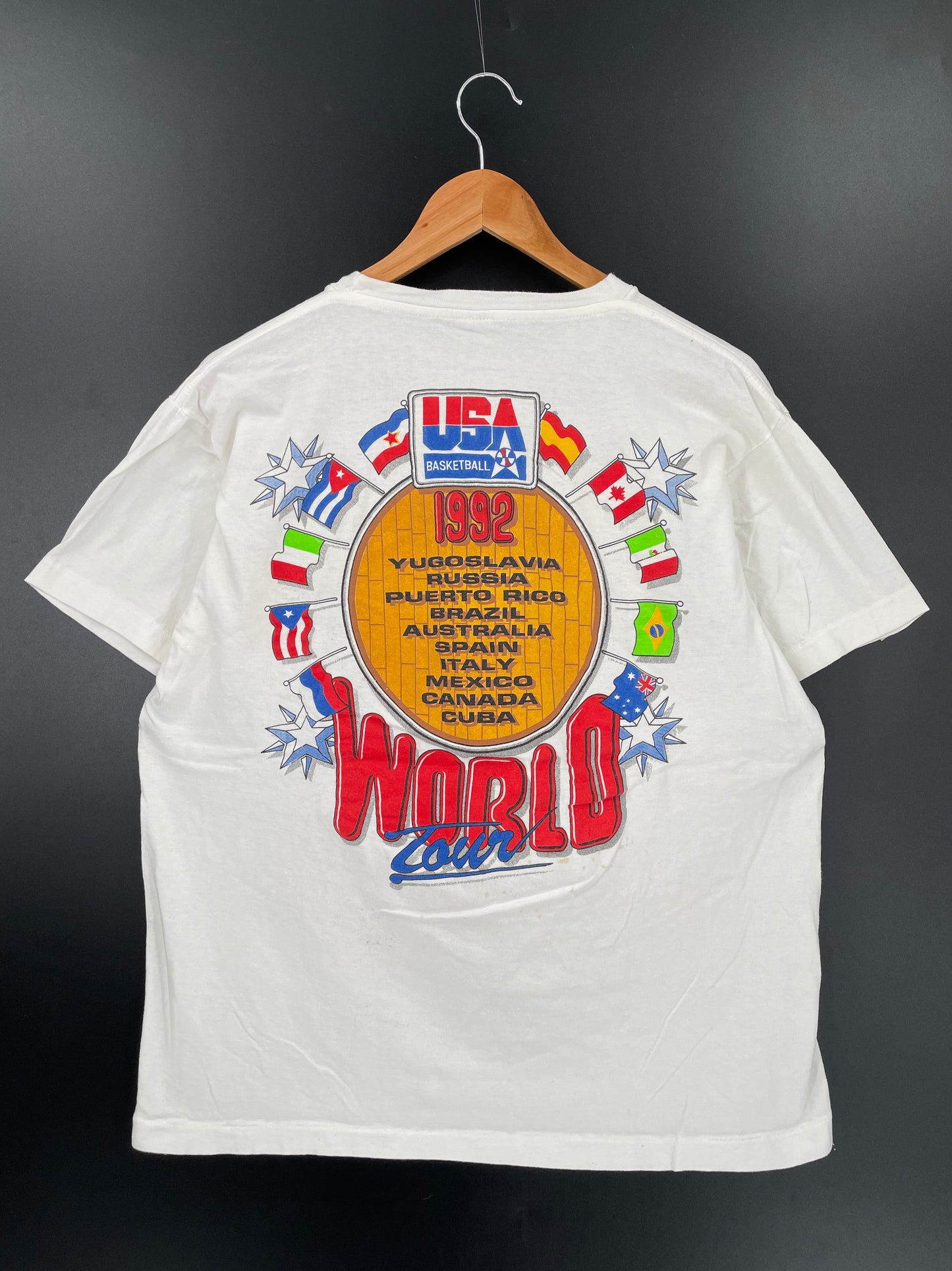1992 USA BASKETBALL Dream Team Size M Vintage NBA T-SHIRT / K1847