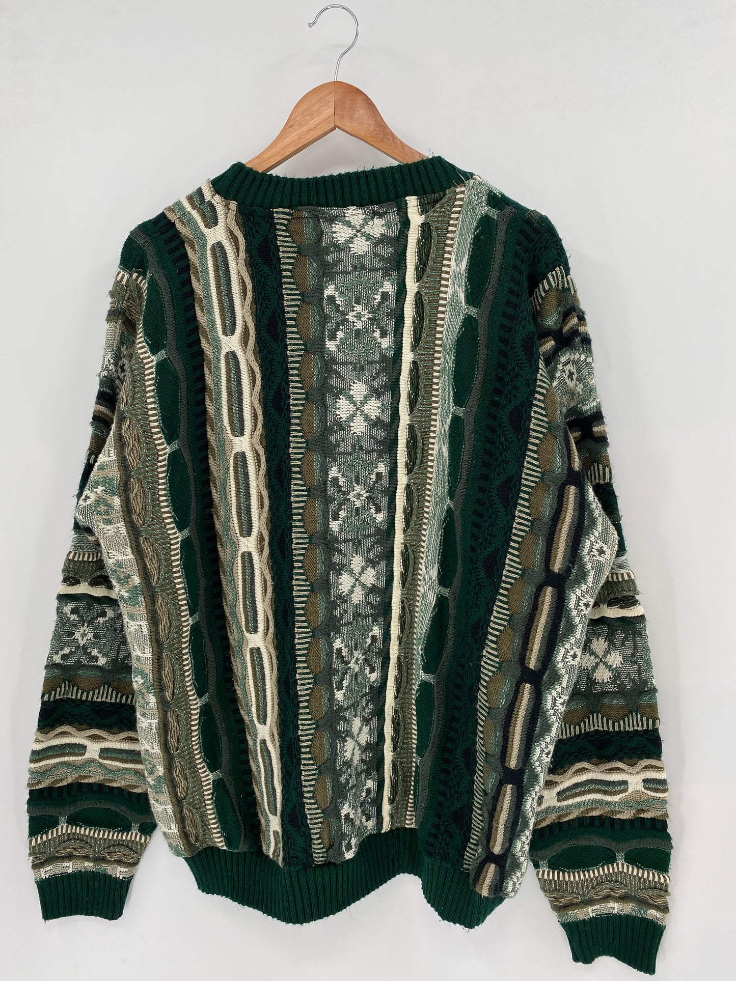 Vintage 3D COOGI- Style Made in USA Size XL Knit Sweater / K3481