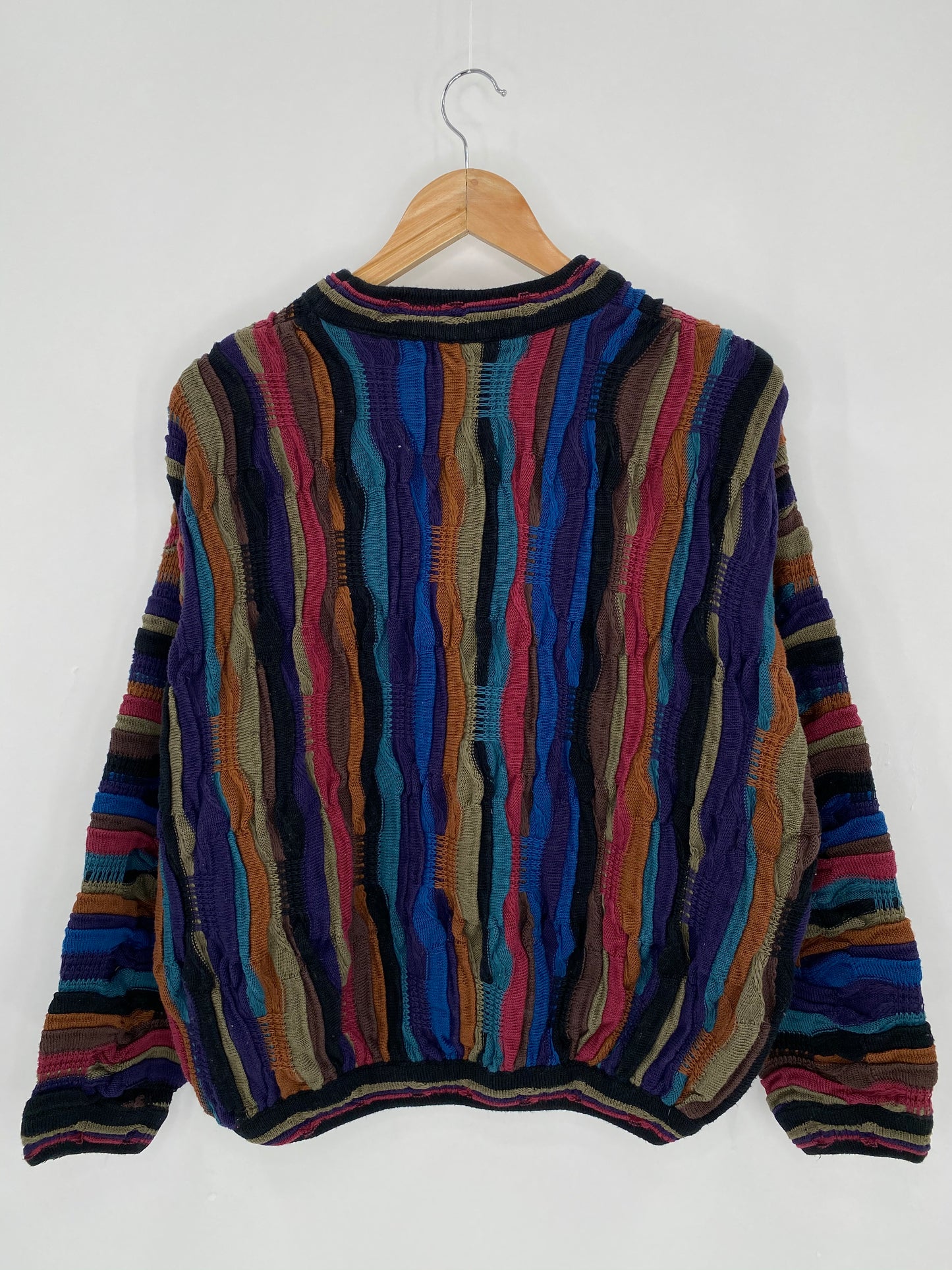 Vintage 3D Coogi-Style Size M Knit Sweater / 6315