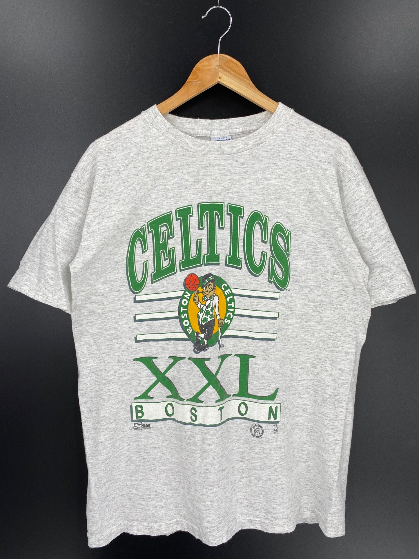 90’s SALEM x BOSTON CELTICS Made in USA Size L Vintage NBA T-Shirt / A331