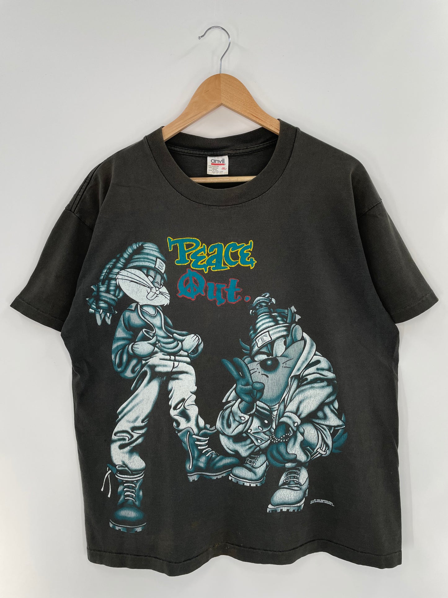 1993 LOONEY TUNES Made in USA Size XL Vintage T-Shirts / K2642