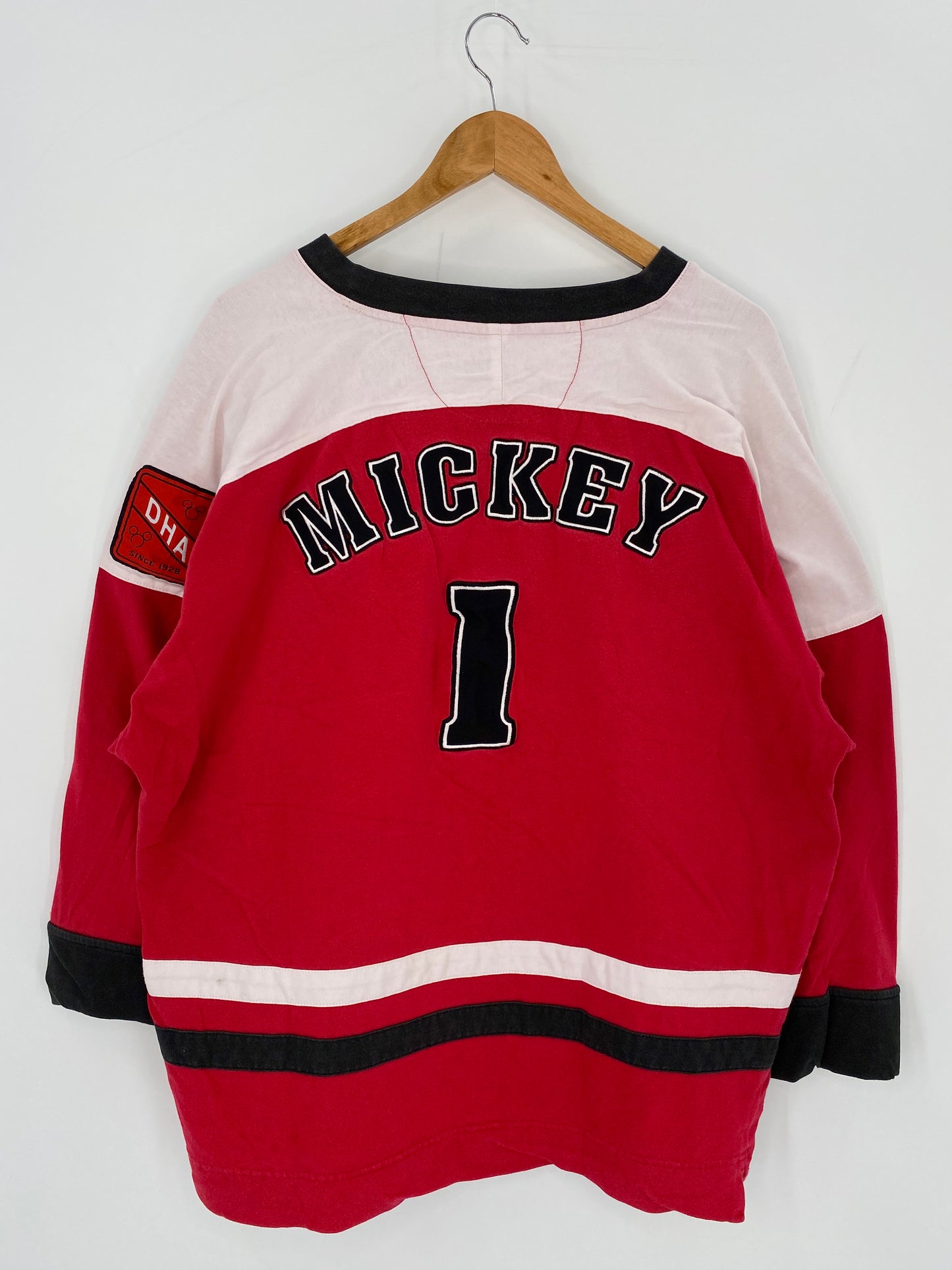 00’ DISNEY MICKEY Size XL Vintage Hockey T-Shirt /9350