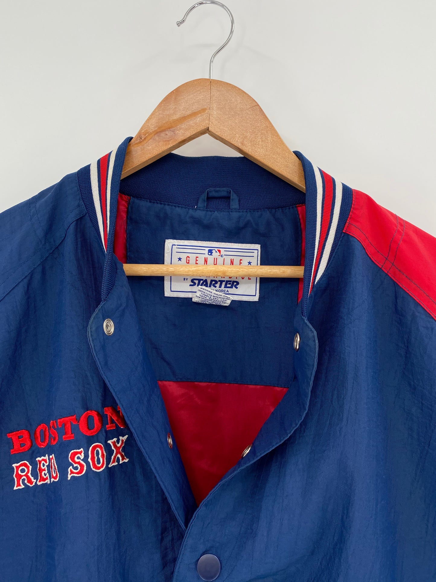 00' STARTER BOSTON RED SOX Size L Vintage MLB Nylon Jacket  / 8817