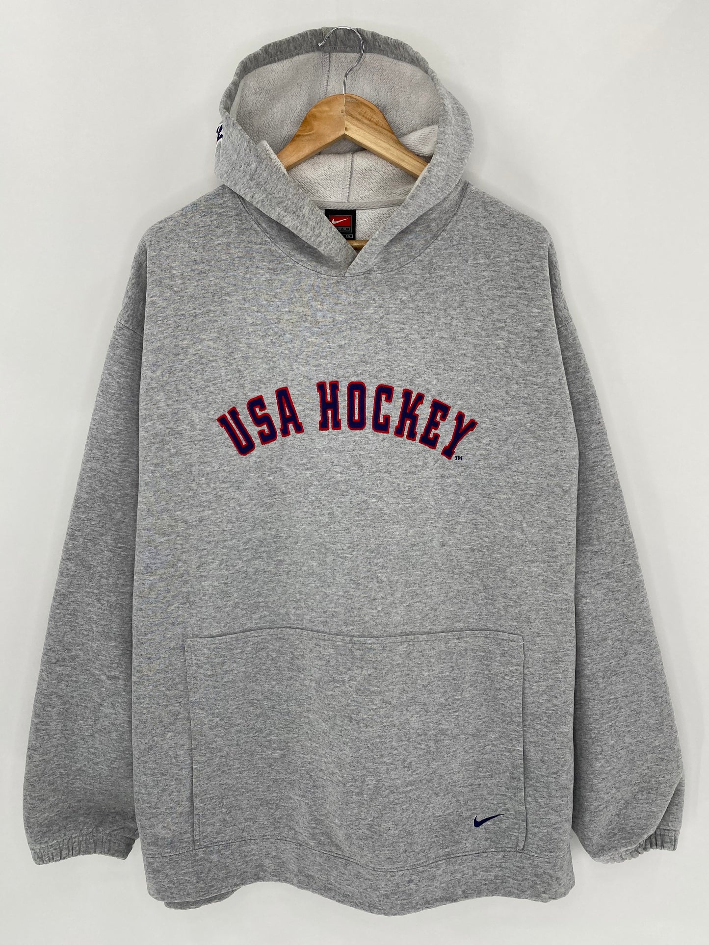 00’ NIKE NHL USA HOCKEY Size XL Vintage Hoodie Sweat-Shirt / 5789