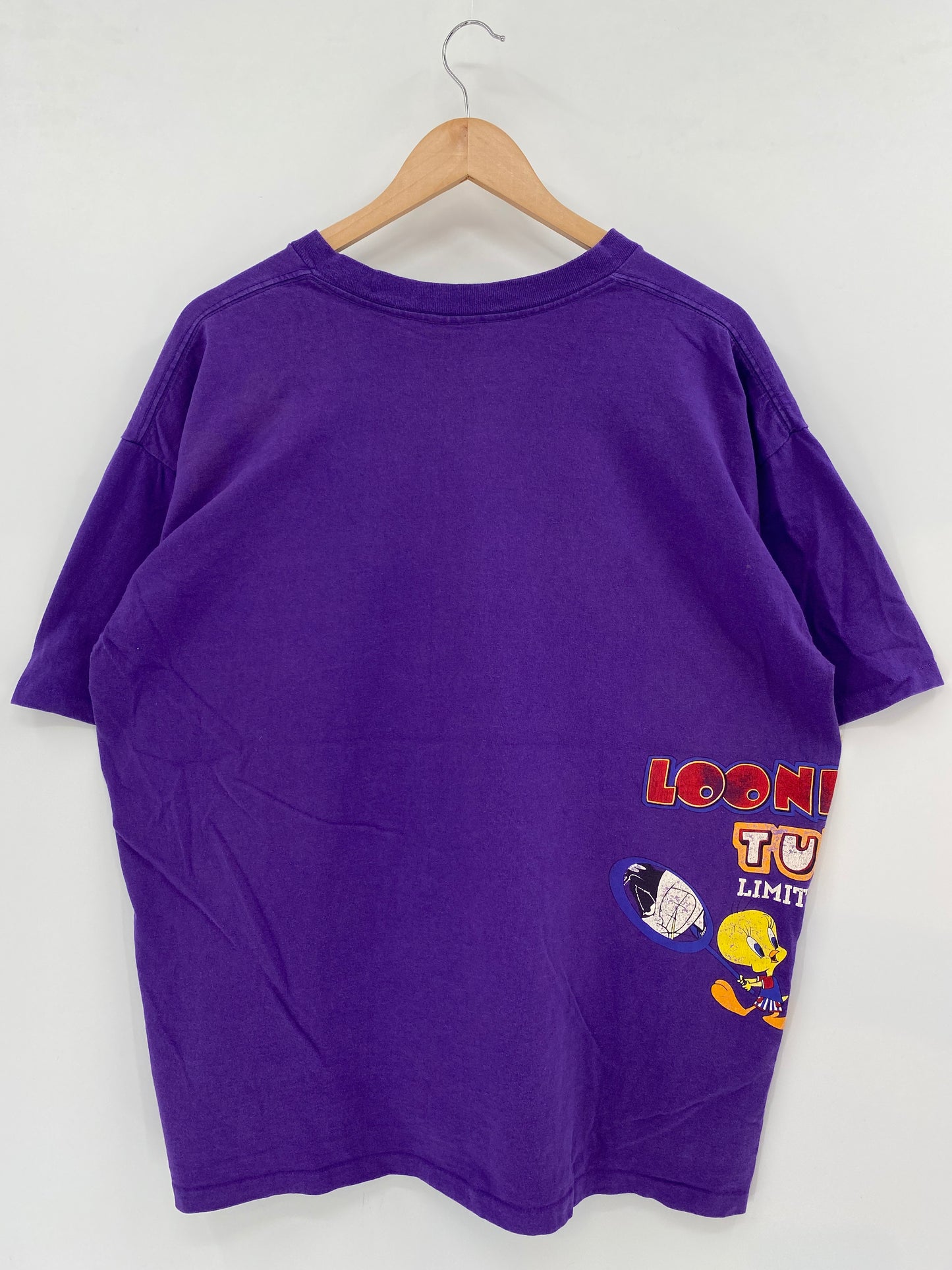 1993' LOONEY TUNES SYLVESTER x TWEETY Made  in USA Size XL Vintage T-Shirt / K1903