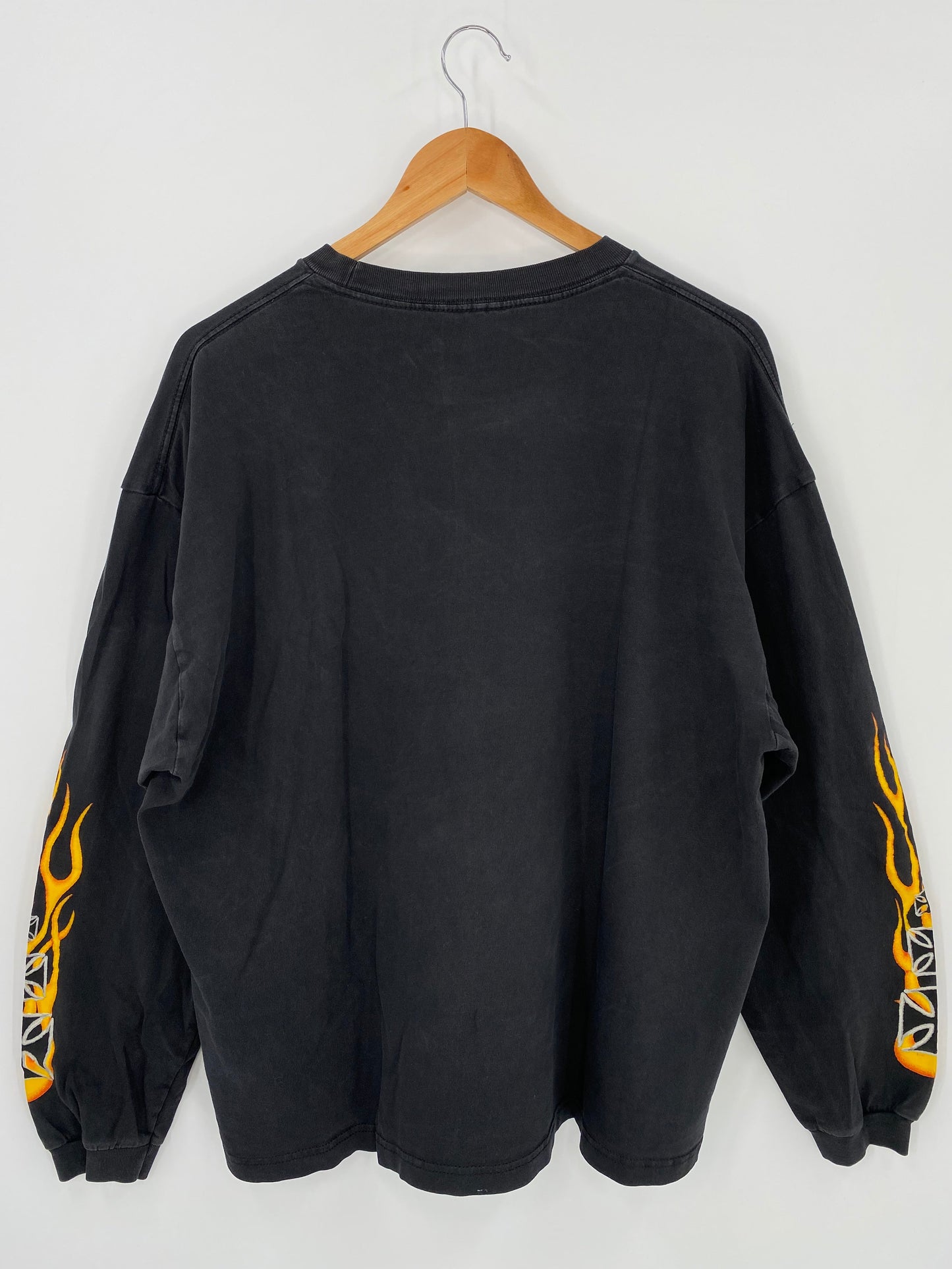 Vintage Flame Sleeves Size No tag(Approx. XL) Long Sleeve T-Shirt / E3248T