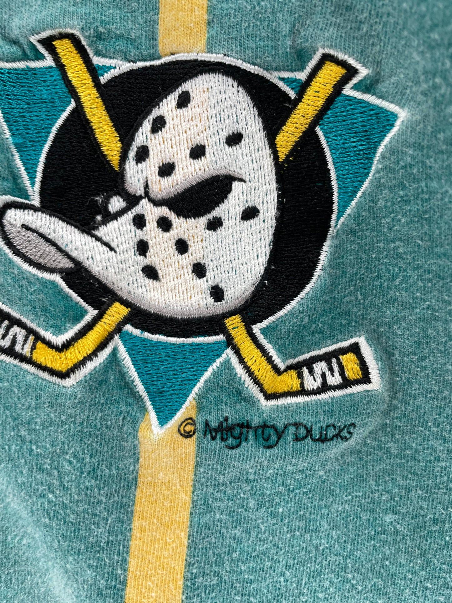 90’s MIGHLY DUCKS Size XL Vintage NHL Polo Long Sleeve Shirt / K2183