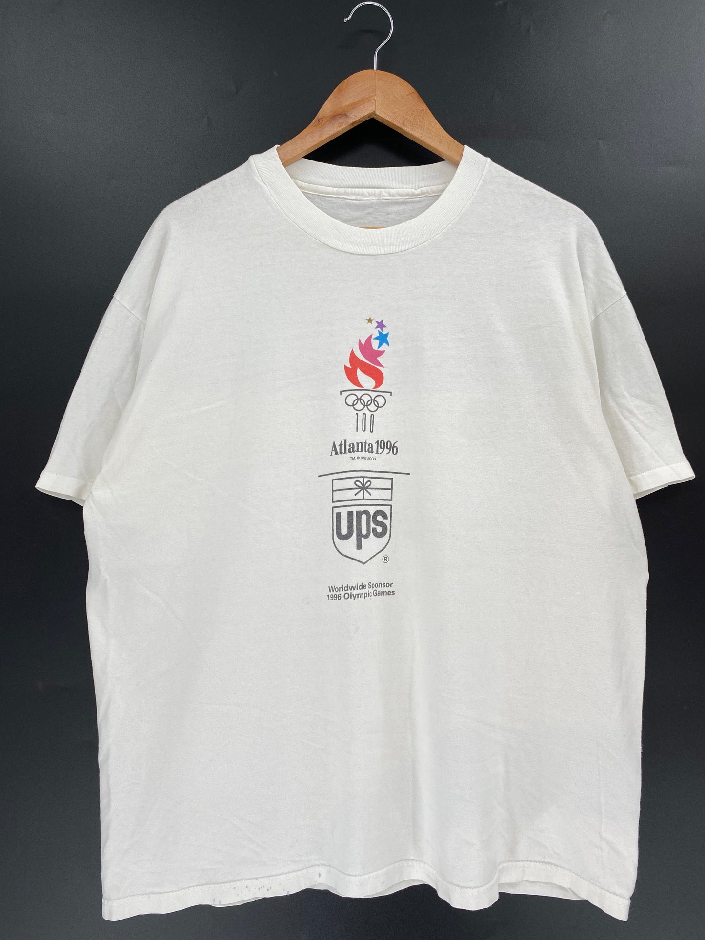 1996 ATLANTA OLYMPICS SIZE No tag (Approx.XL) Vintage T-Shirt / A2303
