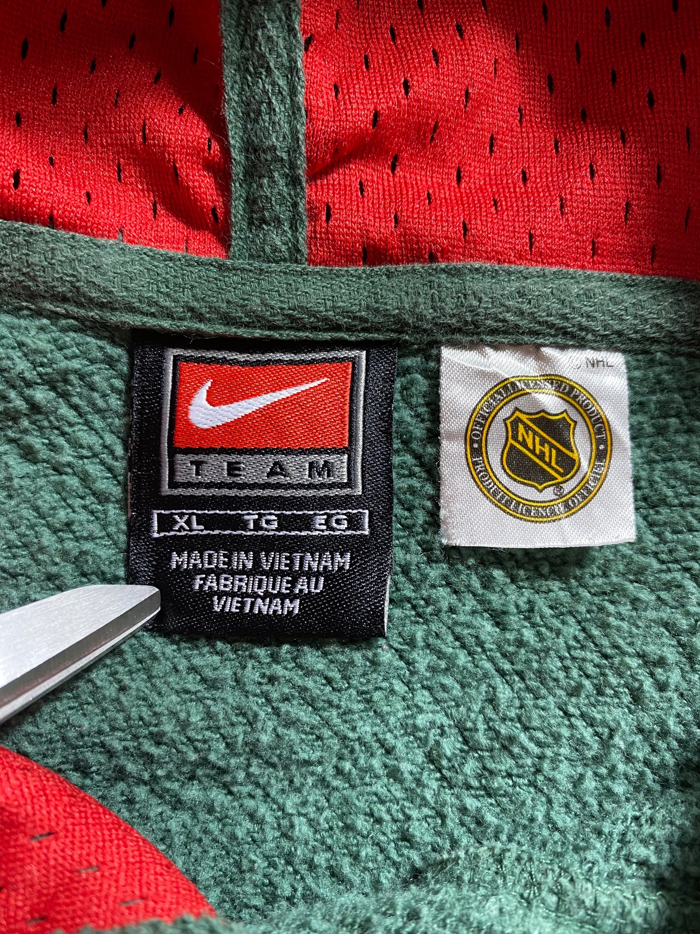 00’ NIKE MINNESOTA WILO Size XL Vintage NHL Sweat-Shirts / 8649