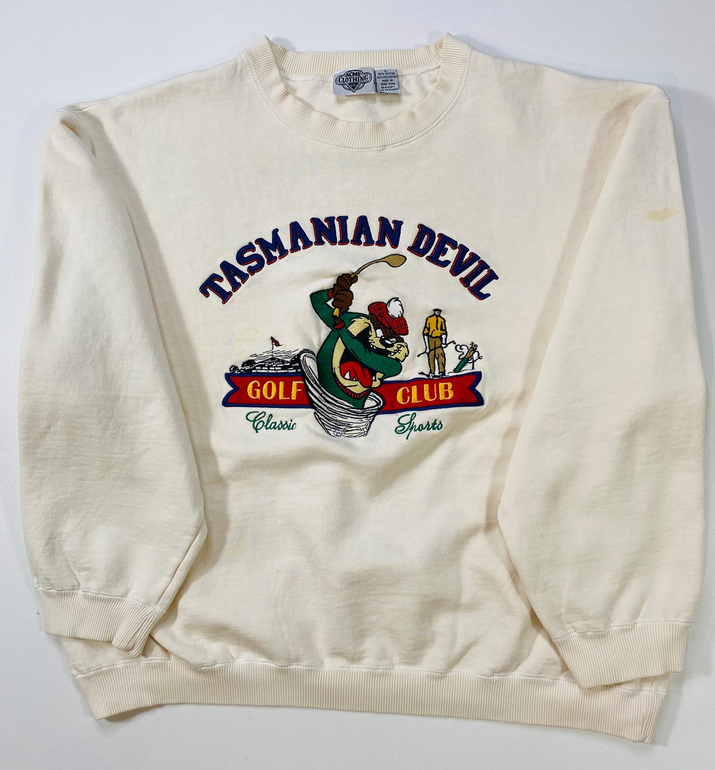 00' TAZ WARNER BROS. LOONEY TUNES Size L Vintage Sweat-shirt / 6218