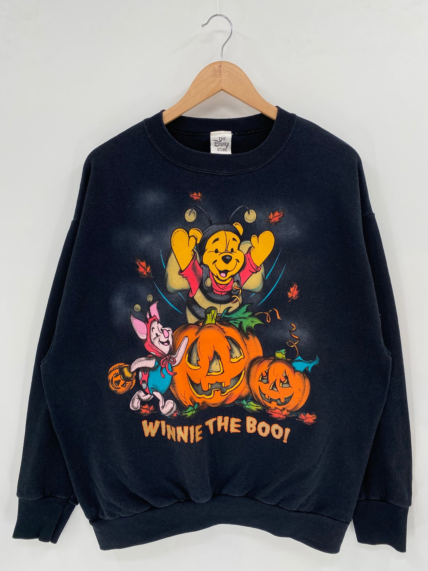 00’ DISNEY WINNIE THE POOH PIGLET Halloween Made in USA Size L-XL Vintage Sweat-shirt / K2355