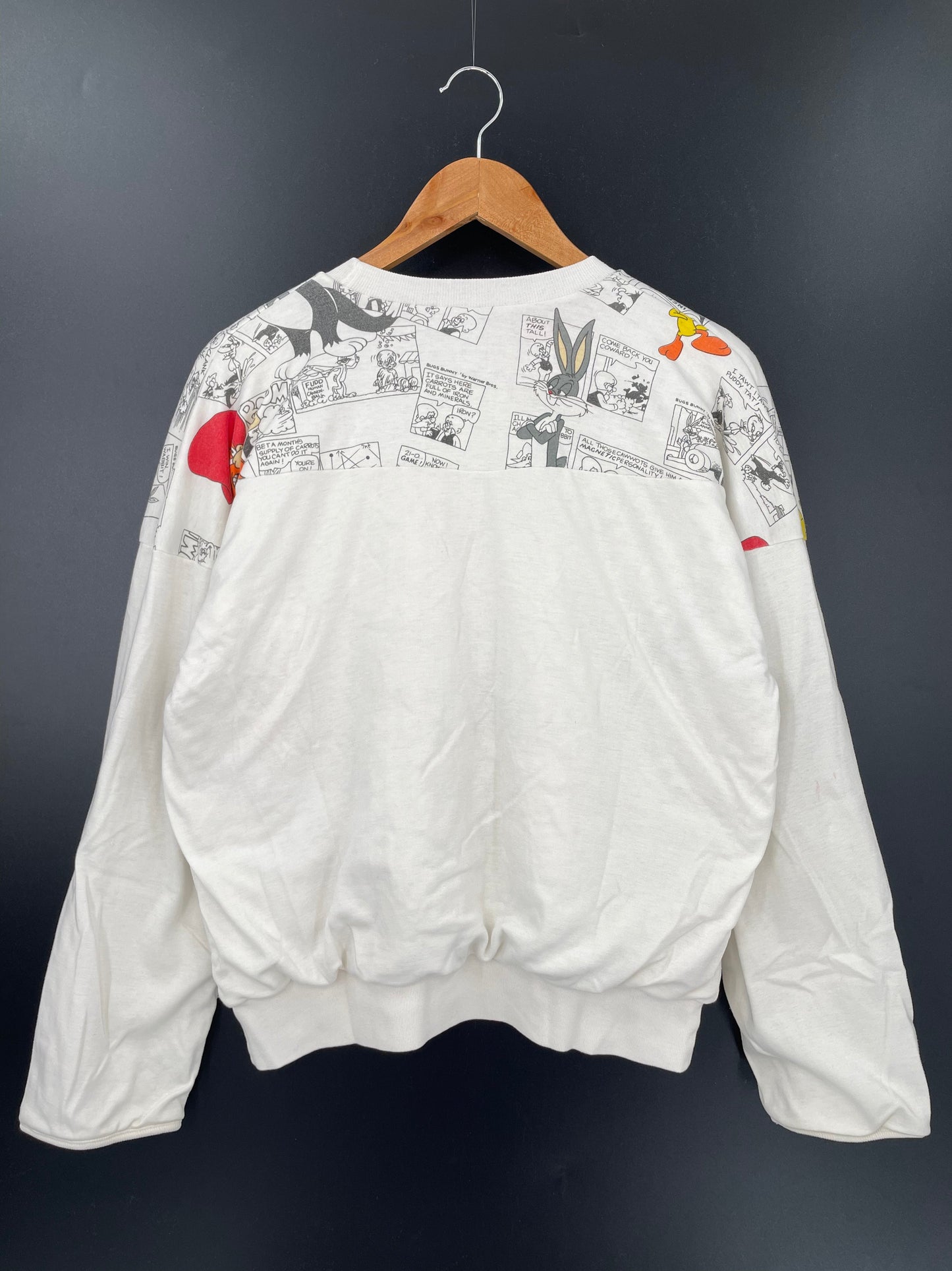 1986 LOONEY TUNES TWEETY Approx. Size M/L Vintage Double Face Reversible Sweat-shirt / A4178
