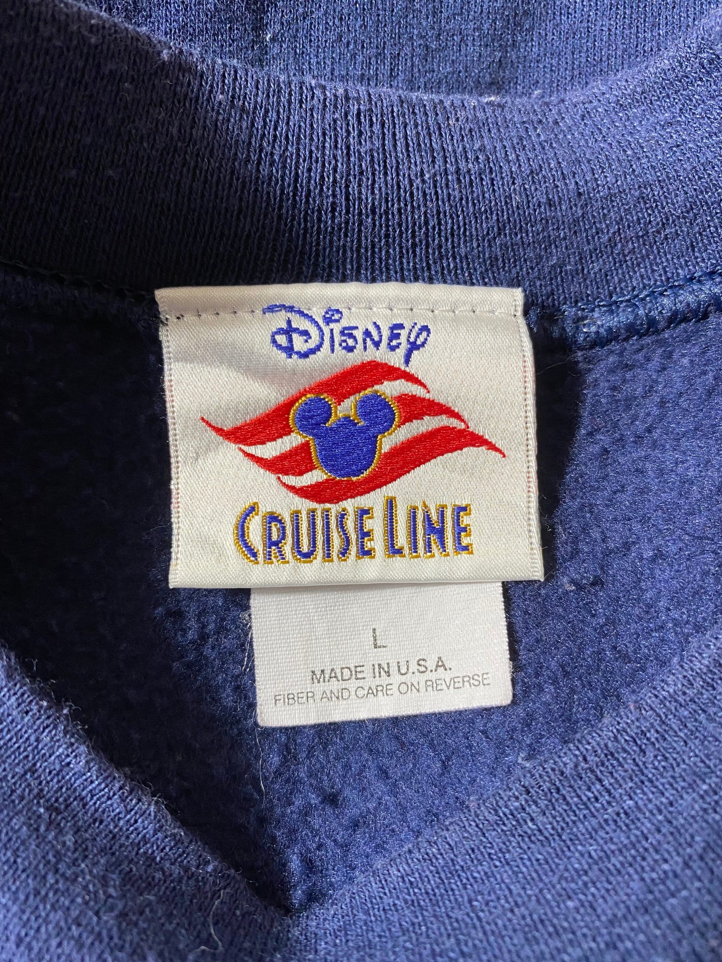 2001’ DISNEY CRUISE LINE Made in USA Size L Vintage Sweat-shirt / k2017