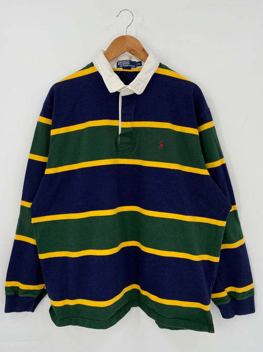 90’s POLO RALPH LAUREN Size XXL Vintage Rugby-Shirt / K3703