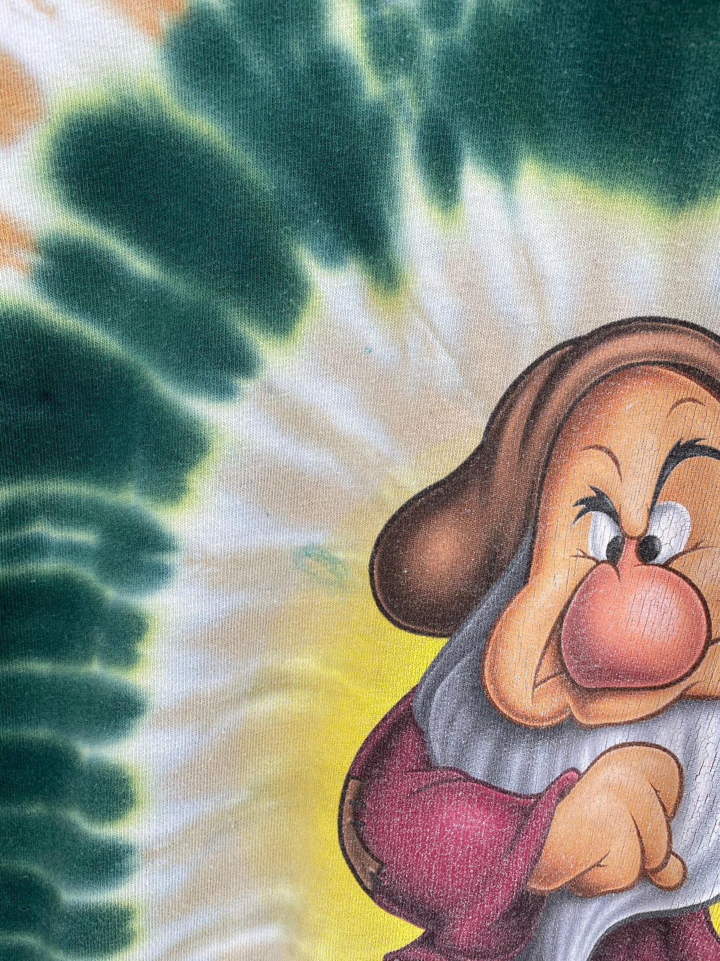 DISNEY GRUMPIN TIE-DYE Size No Tag (Approx. XXL) Vintage T-Shirt / 9230