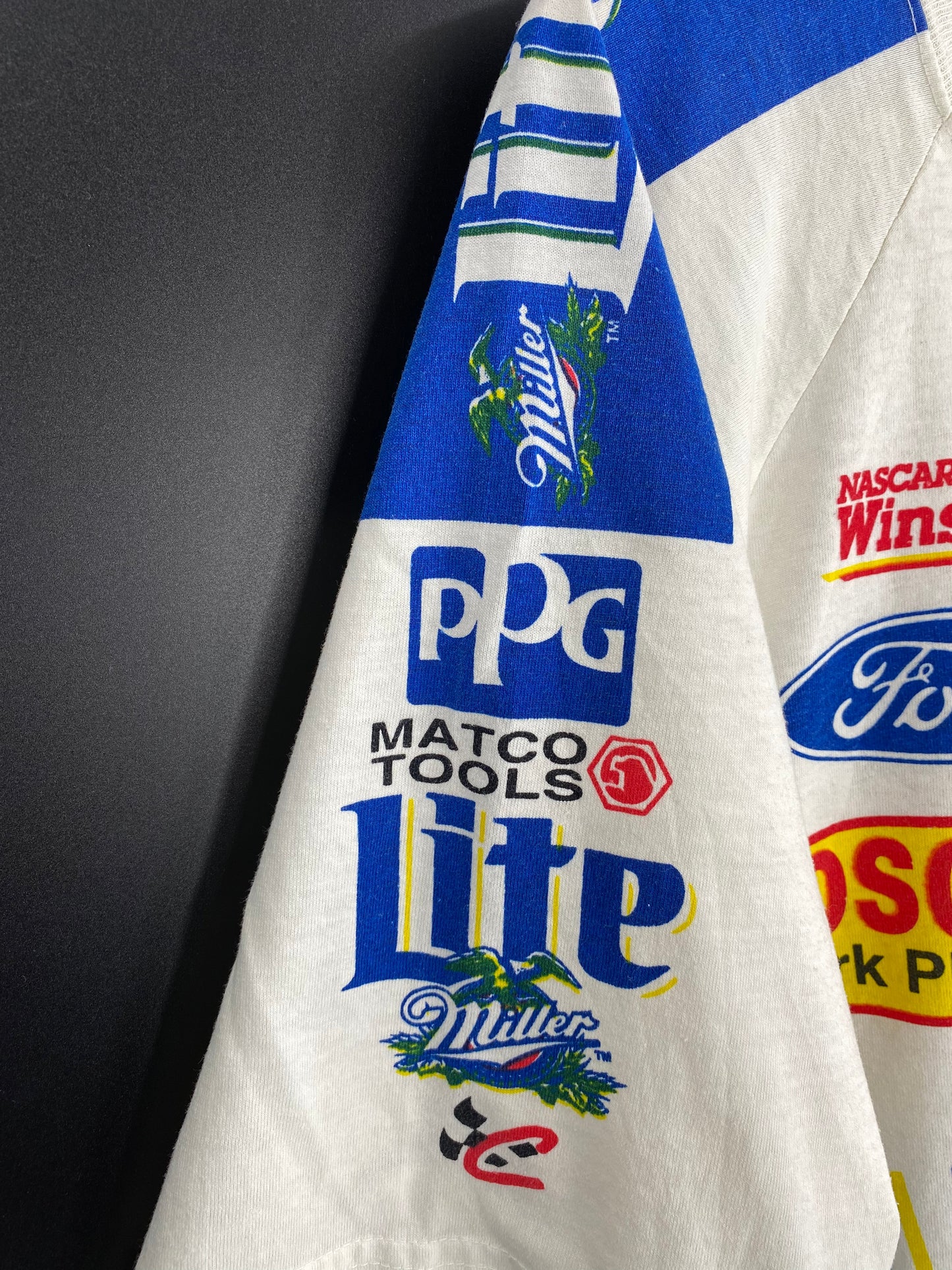 90’s MILLER LITE RACING MADE IN USA Size L Vintage Racing T-Shirt / A3336