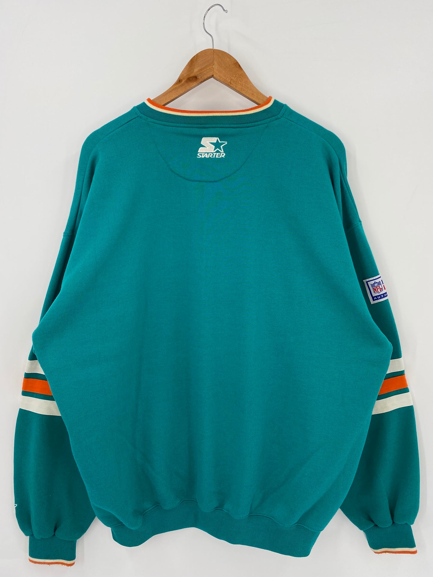 90’s STARTER x MIAMI DOLPHINS Size XL Vintage NFL Sweat-Shirts / K3778