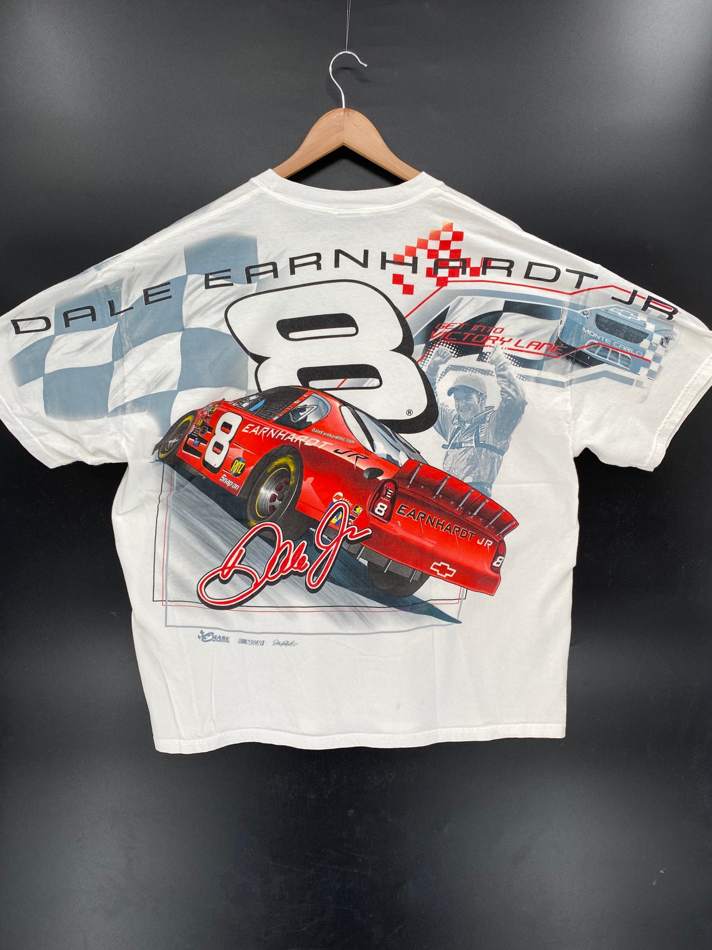 Vintage NASCAR DALE EARNHARDT JR Size No tag (Approx.XXL) Racing T-Shirt / K3738
