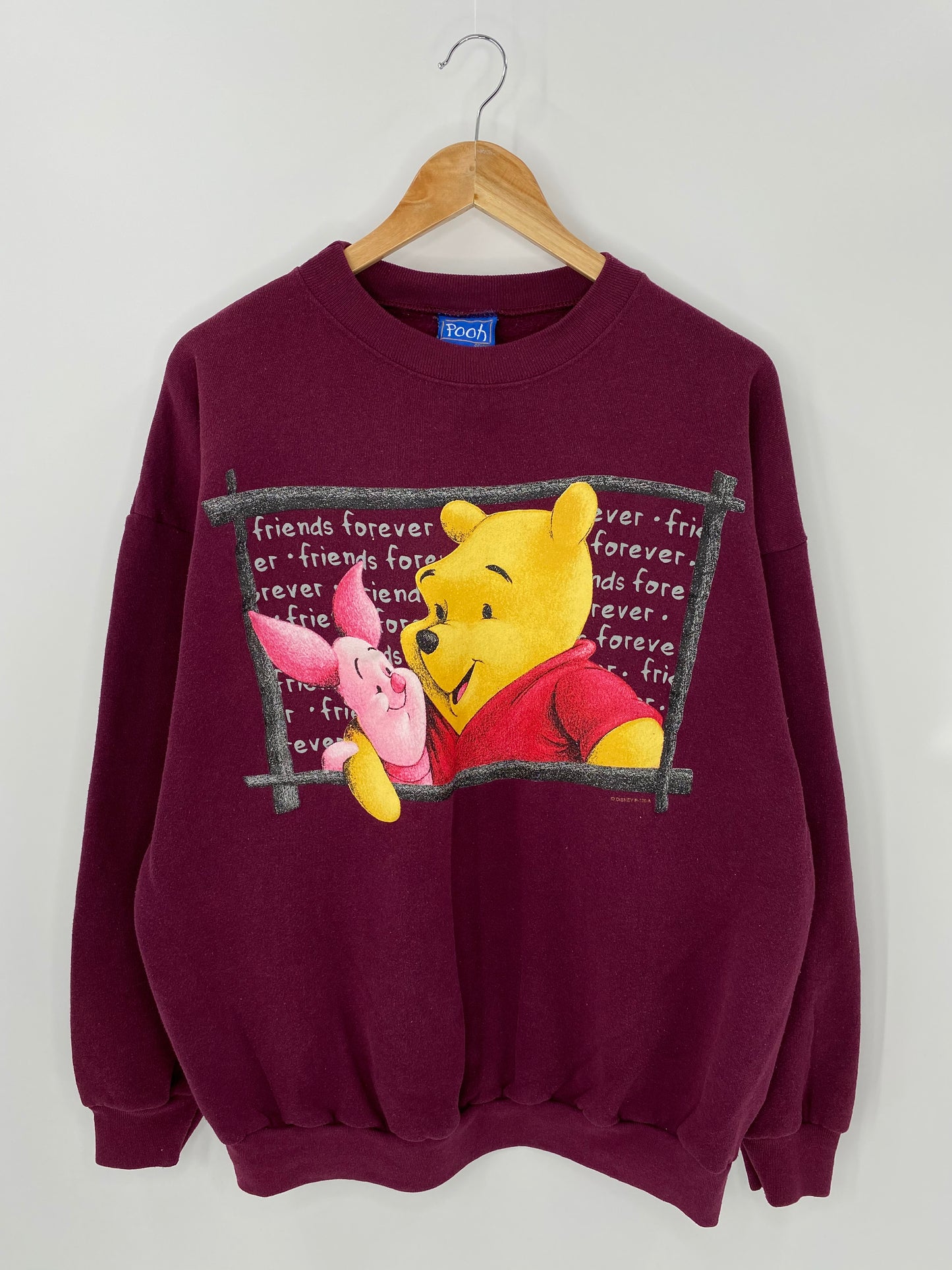 00' DISNEY WINNIE THE POOH Made in USA Size XL Vintage Sweat-shirt / 6482