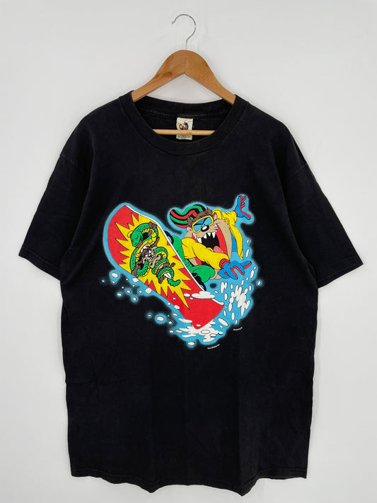 1994 LOONEY TUNES TAZ Size XL Vintage T-Shirts / K8786