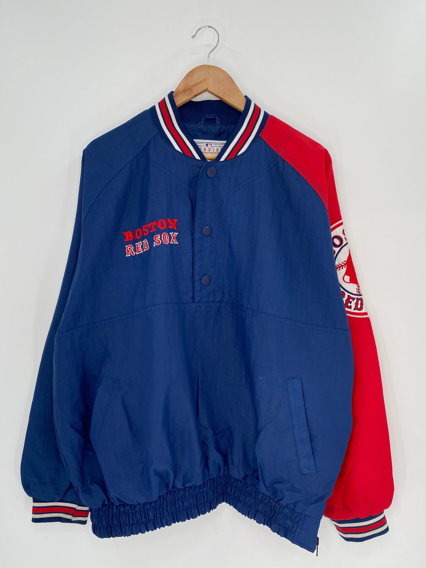 00' STARTER BOSTON RED SOX Size L Vintage MLB Nylon Jacket  / 8817