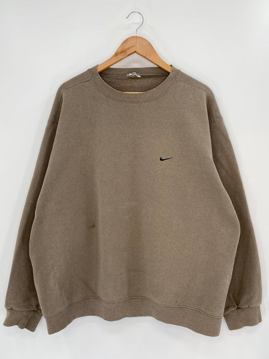 90’s NIKE Mini Swoosh Size No Tag (Approx. XL) Vintage Sweat-shirt / 8760