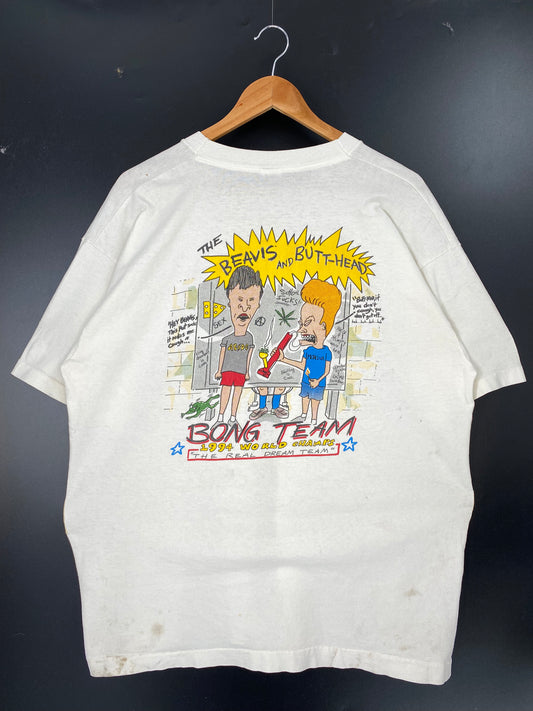 1994 BEAVIS & BUTTHEAD Made in USA Size XL Vintage T-Shirts / K3964