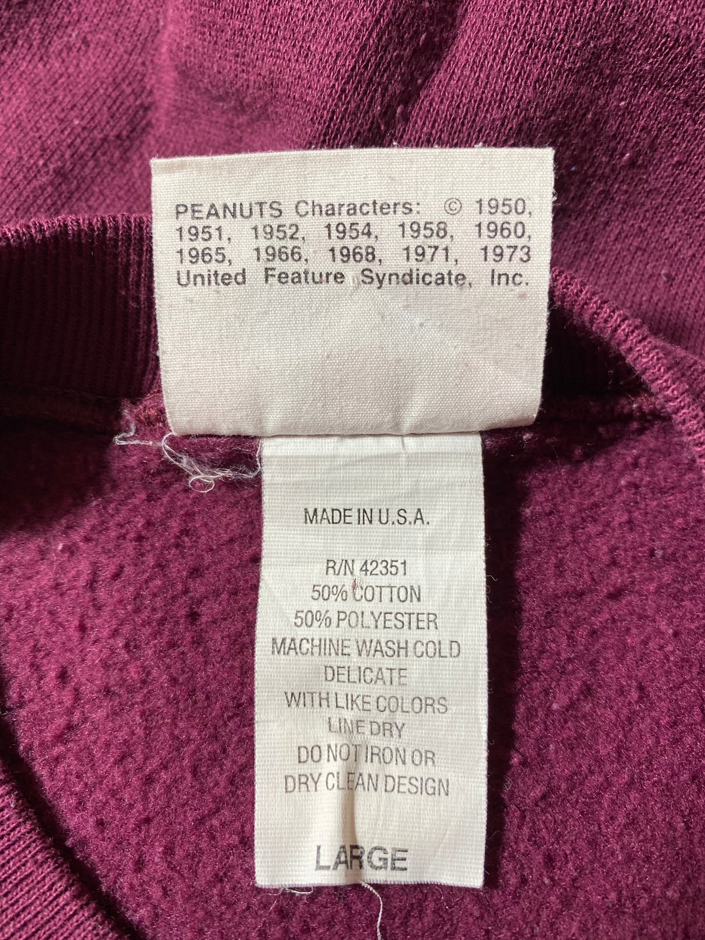 90’s SNOOPY Made in USA Size L Sweat-shirt / K3237