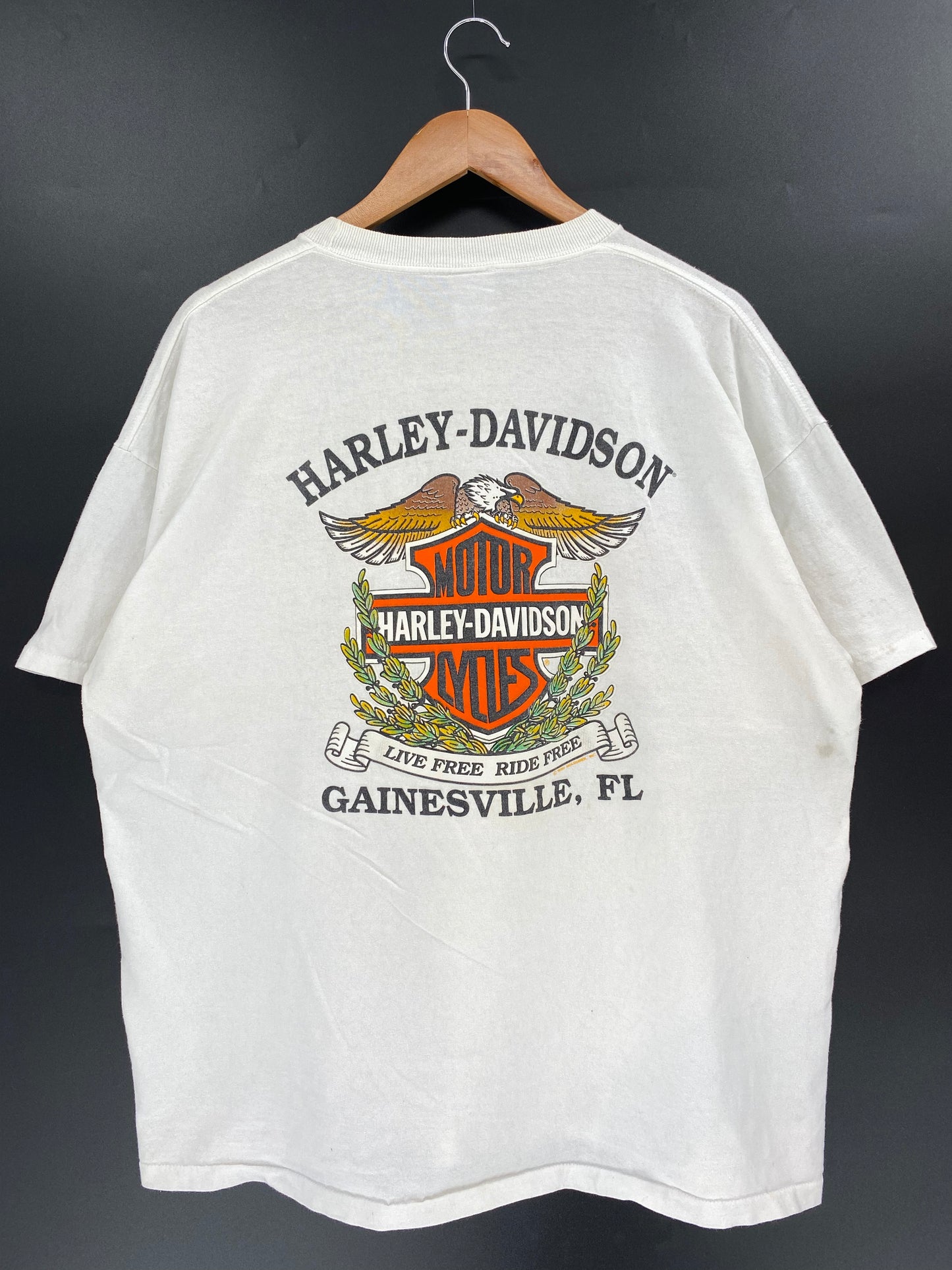 1990' HARLEY DAVIDSON Made in USA Size XXL Vintage T-Shirt / k1259