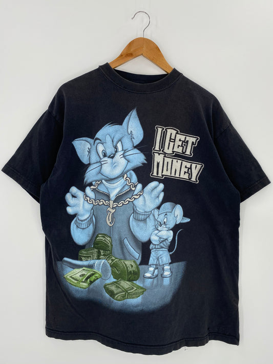 00' Tom and Jerry Size Approx. XXL Vintage T-shirt / 8506