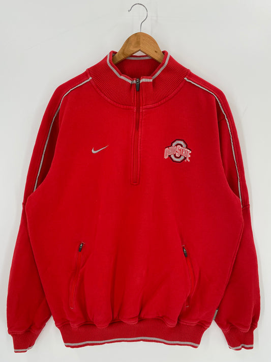00’ NIKE OHIO STATE Size L Vintage Half-zip Sweat-shirt / 9284