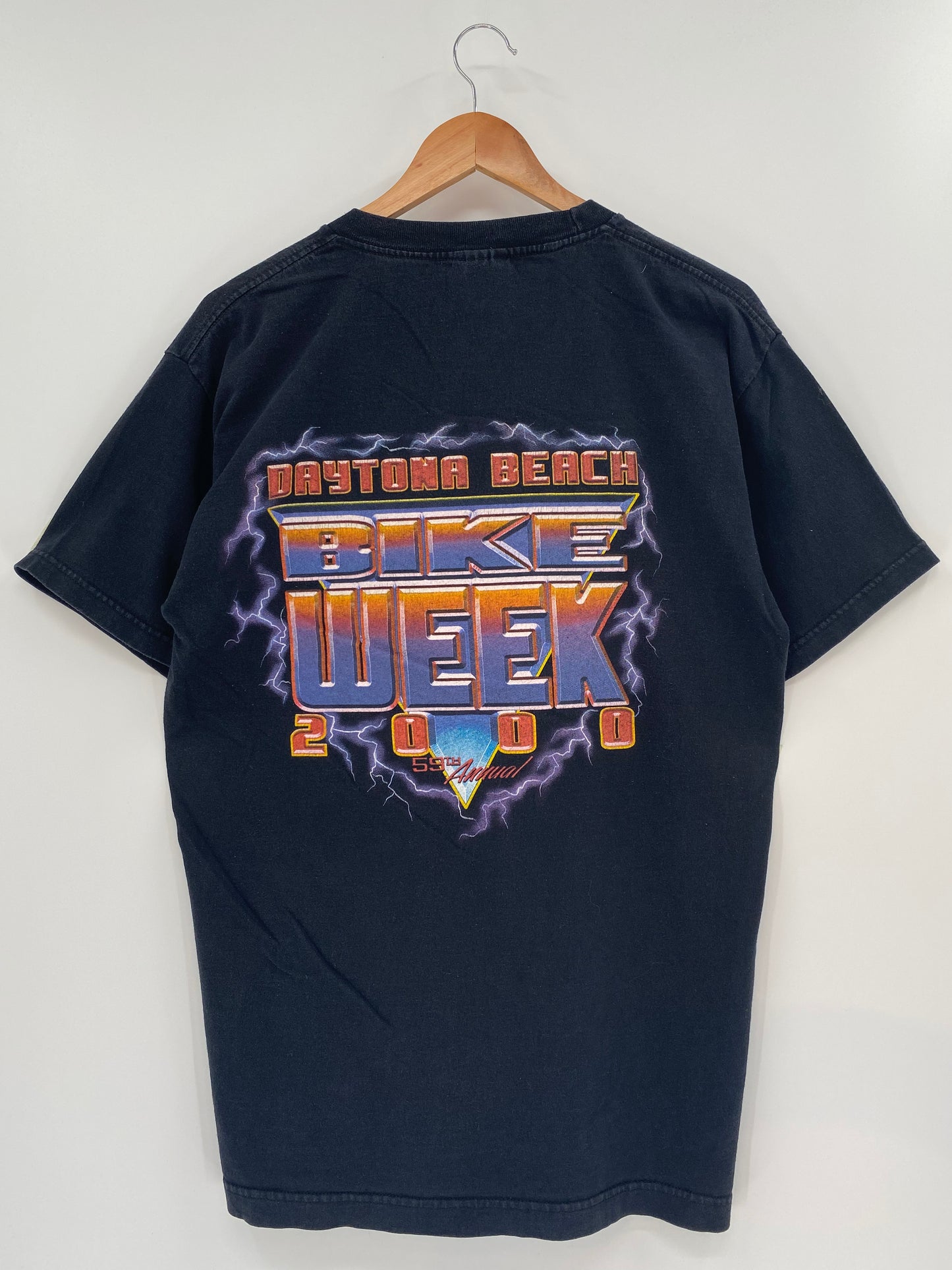 2000' BIKE WEEK Daytona beach Made in USA Size L Vintage T-Shirt / K1127